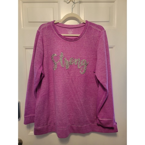 Lane Bryant 18/20 Strong Beaded Pink Sweatshirt - Picture 1 of 3